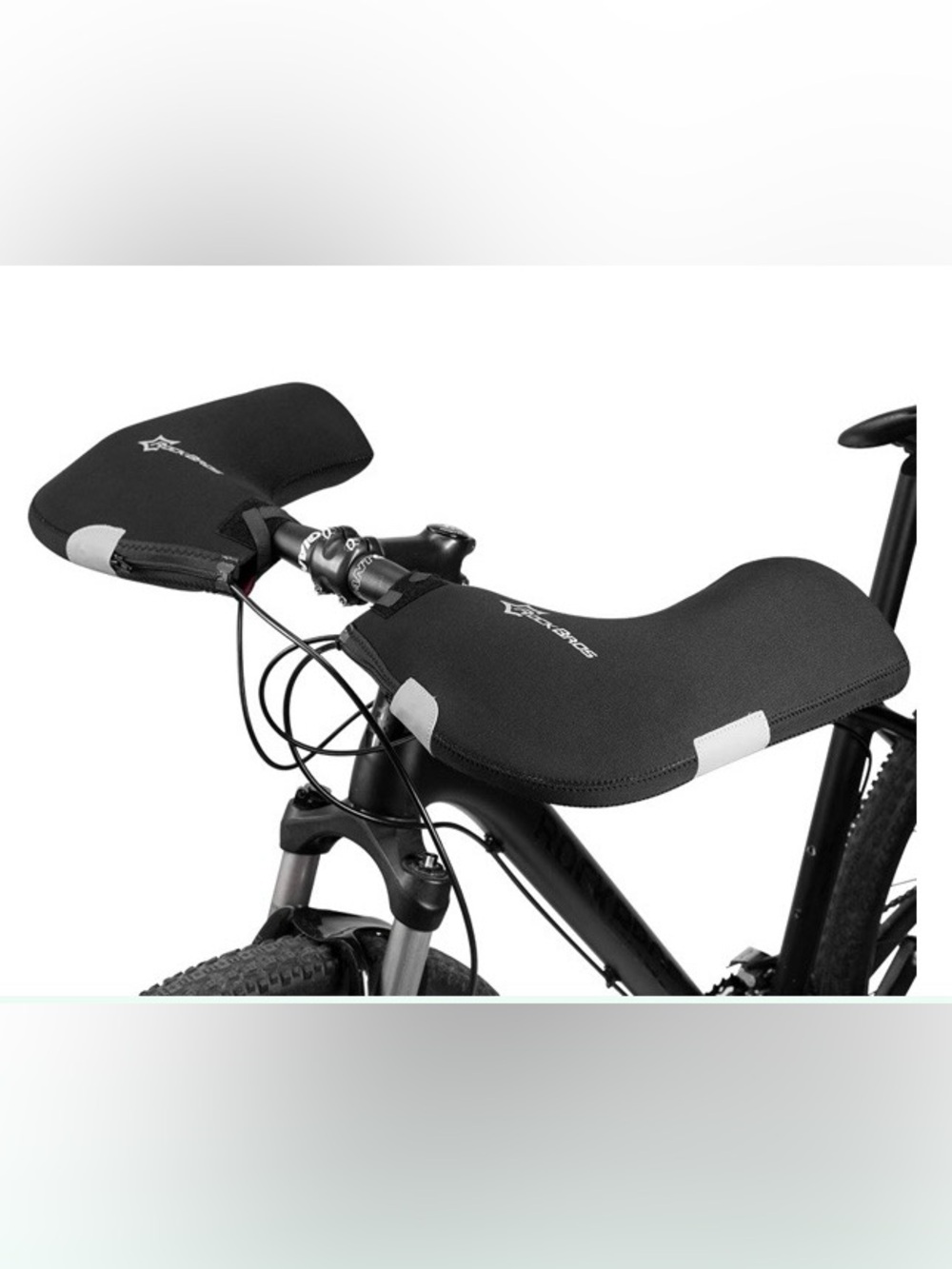 Winter Cycling Handlebar Mitts - Windproof Cold Proof Water-Resistant - BLACK